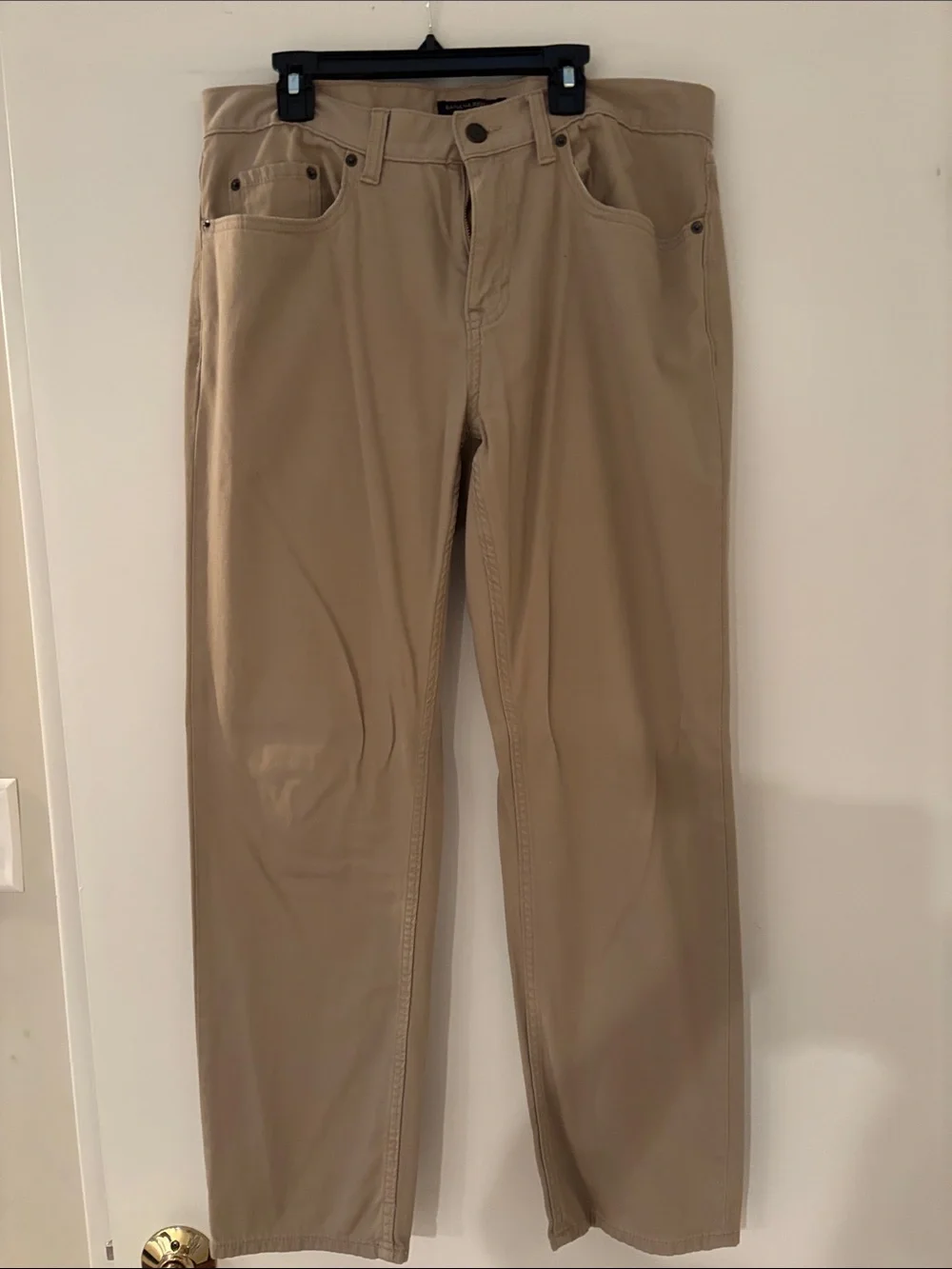 Banana Republic Khaki Straight-Leg Pants